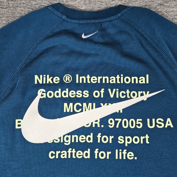 Nike Women Large Sweatshirt French Terry NSW Club Crew Pullover Long Sleeve RARE - Picture 4 of 11